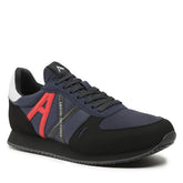 Armani Exchange Men’s Sneakers ECO-SUEDE Navy+Black
